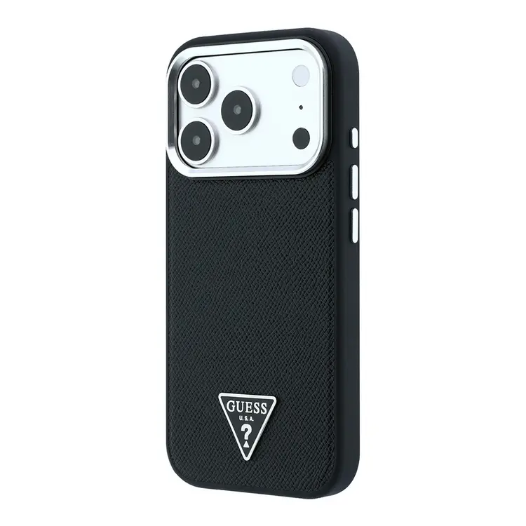iPhone 18 Pro MagSafe Uyumlu Kılıf - Guess Grained Triangle