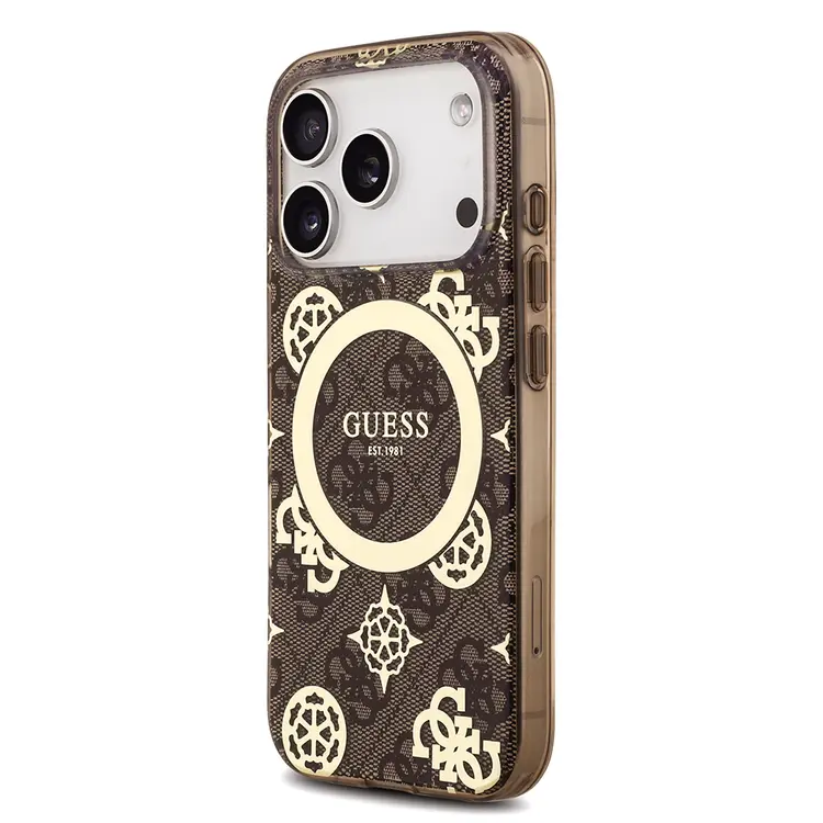 iPhone 18 Pro MagSafe Uyumlu IML Desenli Kılıf - Guess Peony 4G