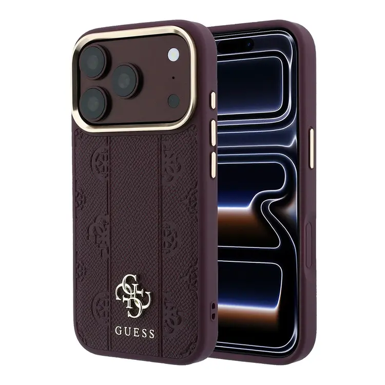 iPhone 18 Pro MagSafe Uyumlu Şeritli Peony Kılıf - Guess Lisanslı