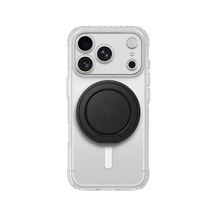 iPhone 18 Pro MagSafe Uyumlu Şeffaf Kılıf, Pop Ring Standlı Set - Amazingthing Titan Pro