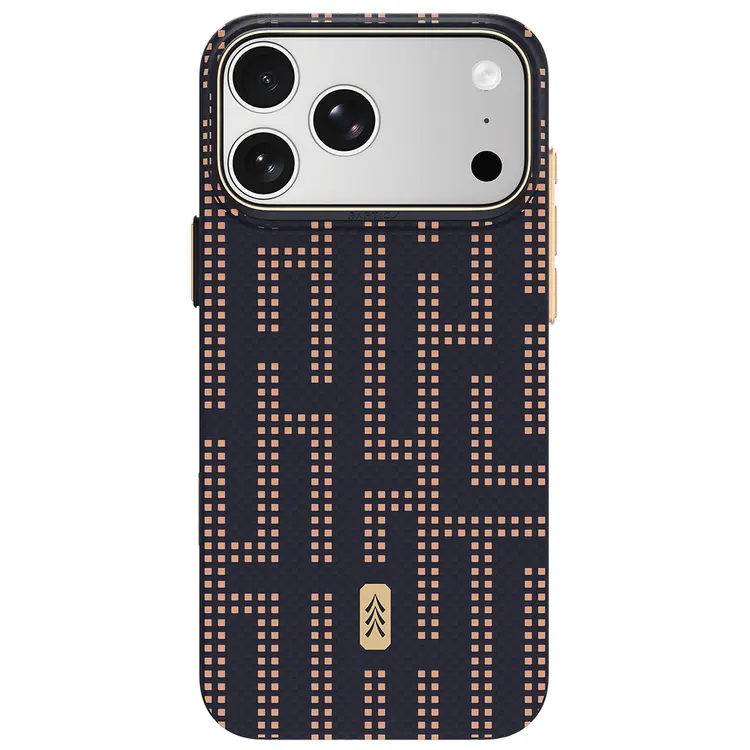 Apple iPhone 18 Pro Kılıf M-safe Şarj Özellikli Raptic Aramid Skin Serisi Karbon Kapak