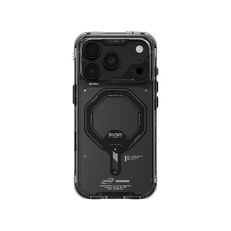 Apple iPhone 18 Pro Kılıf M-safe Şarj Özellikli Şeffaf Airbag Tasarımlı Skinarma Saido Mag-Charge Kapak