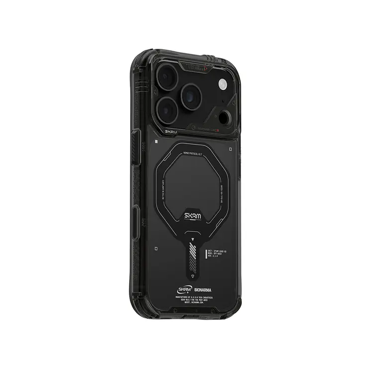 Apple iPhone 18 Pro Kılıf M-safe Şarj Özellikli Şeffaf Airbag Tasarımlı Skinarma Saido Mag-Charge Kapak