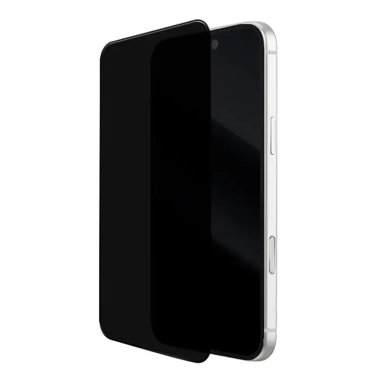 Apple iPhone 18 Pro Mohseven M7 Privacy Sapphire Coating Temperli Cam Ekran Koruyucu + Kolay Uygulama Aparatı