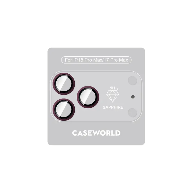 iPhone 18 Pro Max Safir Kamera Lens Koruyucu, 9H Yansıma Önleyici - CaseWorld Alloy Sapphire