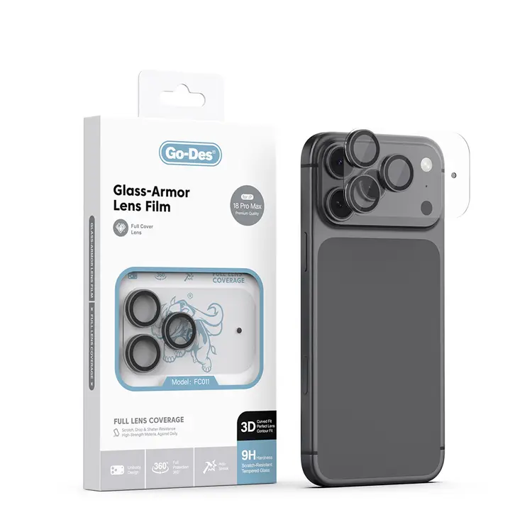 Apple iPhone 18 Pro Max Go Des FC011 Glass Armor Serisi Kamera Lens Koruyucu