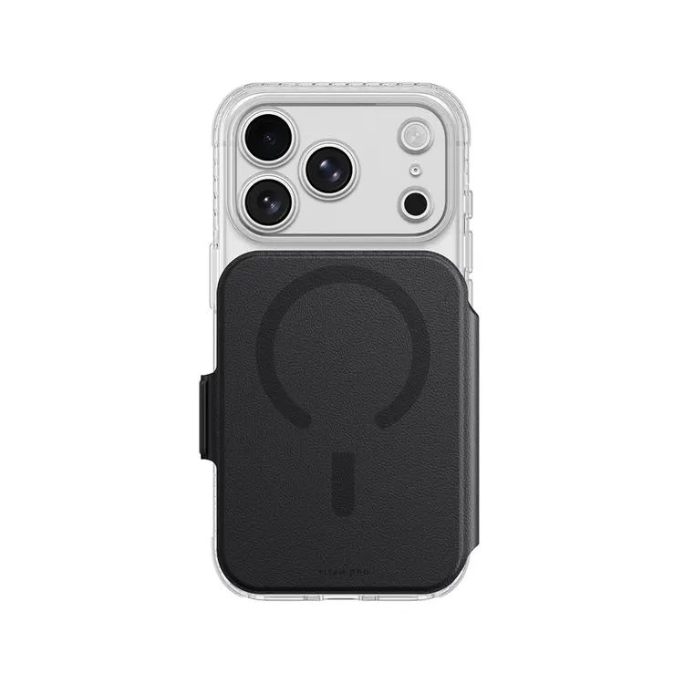 Apple iPhone 18 Pro Max Kılıf M-safe Özellikli Amazingthing Titan Lens Flip Serisi Kartlıklı Kapak
