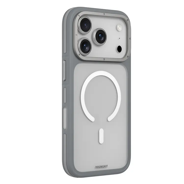 Apple iPhone 18 Pro Max Kılıf M-safe Şarj Özellikli Youngkit Rock Sand Serisi Kapak