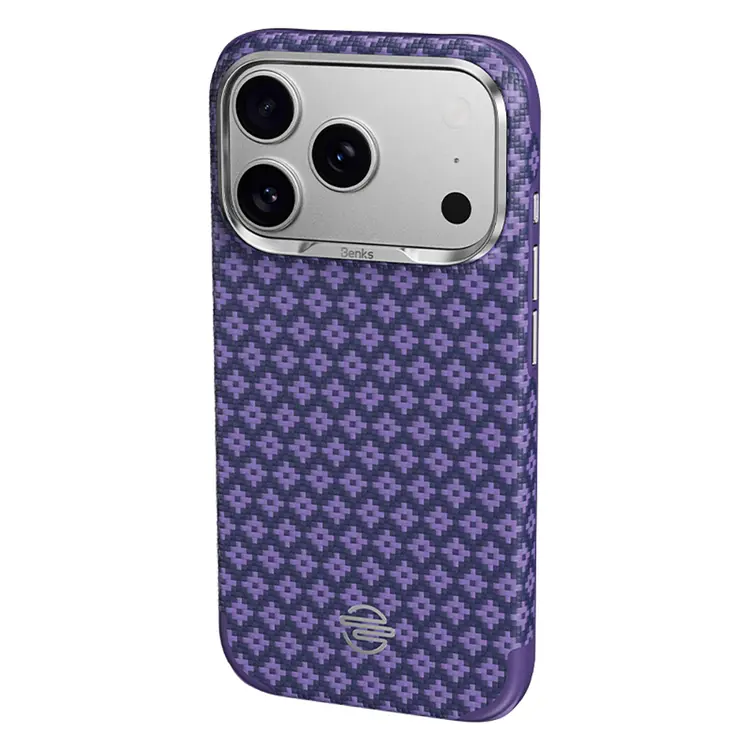 Apple iPhone 18 Pro Max Kılıf M-Safe Şarj Özellikli Benks ArmorPro ArmorEdge X9 Serisi Kevlar Karbon Kapak