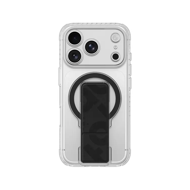 iPhone 18 Pro Max MagSafe Uyumlu Şeffaf Standlı Kılıf - Amazingthing Titan Pro Grip Stand