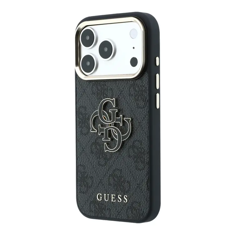 Apple iPhone 18 Pro Max Kılıf Guess Orjinal Lisanslı 4G Büyük Resin Logolu PU Kapak