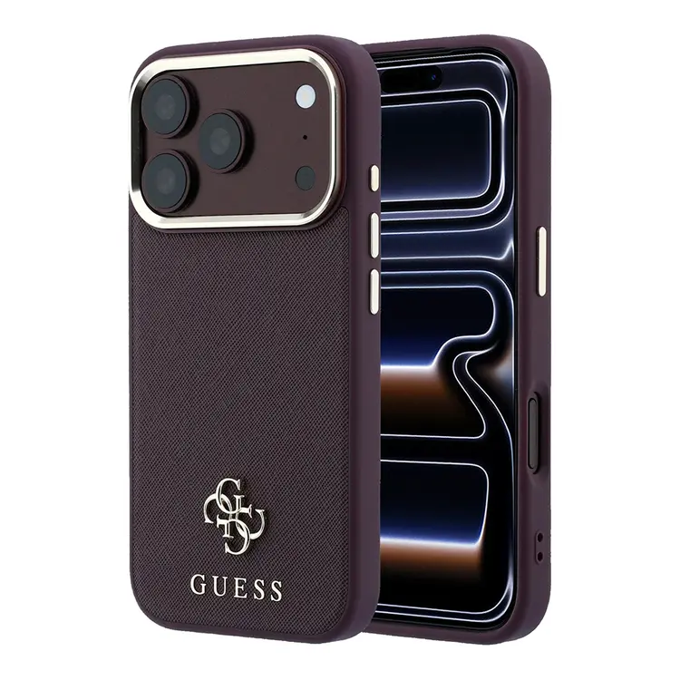 iPhone 18 Pro Max MagSafe Uyumlu PU Deri Kılıf - Guess Saffiano