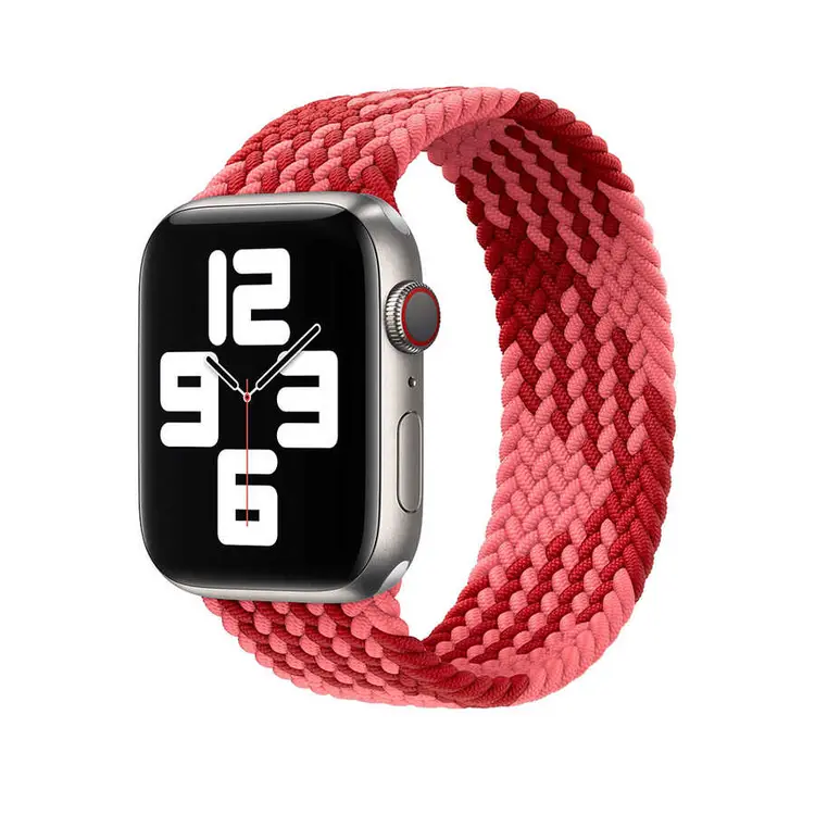 Apple Watch 44 mm Örgü Solo Loop Kordon - Wiwu Braided Contrast Color