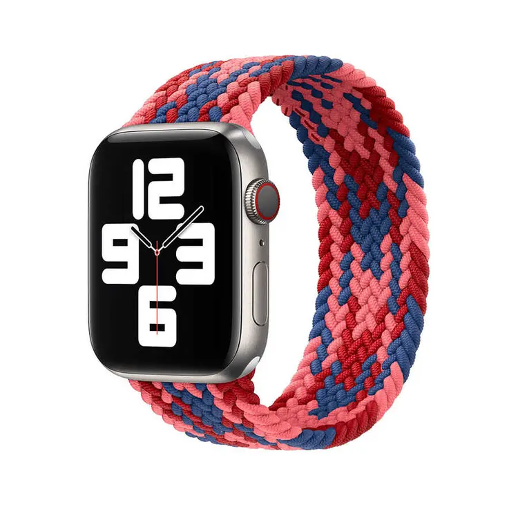 Apple Watch 42 mm Örgü Solo Loop Kordon - Wiwu Braided Contrast Color