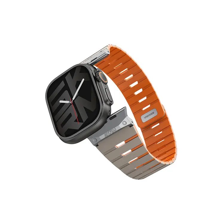 Apple Watch 45 mm Manyetik TPU Silikon Kordon - Skinarma Gemini