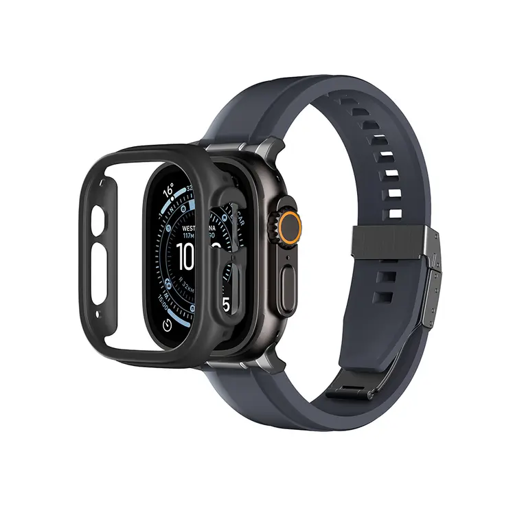 Apple Watch Ultra 49 mm Sert PC Kasa ve Ekran Koruyucu - Amazingthing Radix Minimal FullGuard