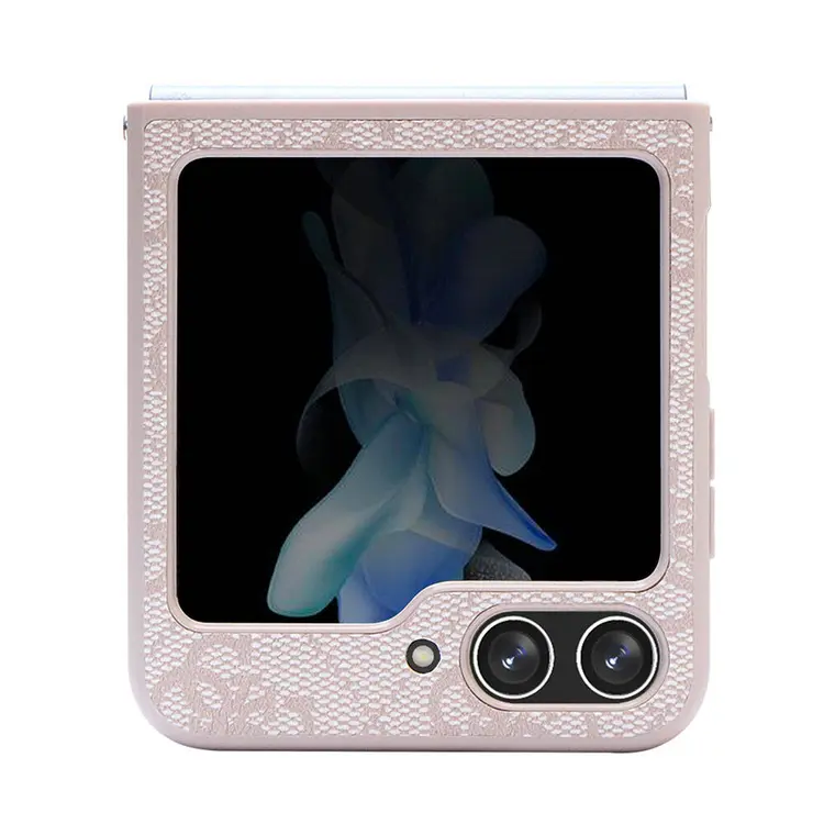 Galaxy Z Flip 5 Kılıf, Lisanslı PU Deri Taşlı Strass Kapak - Guess