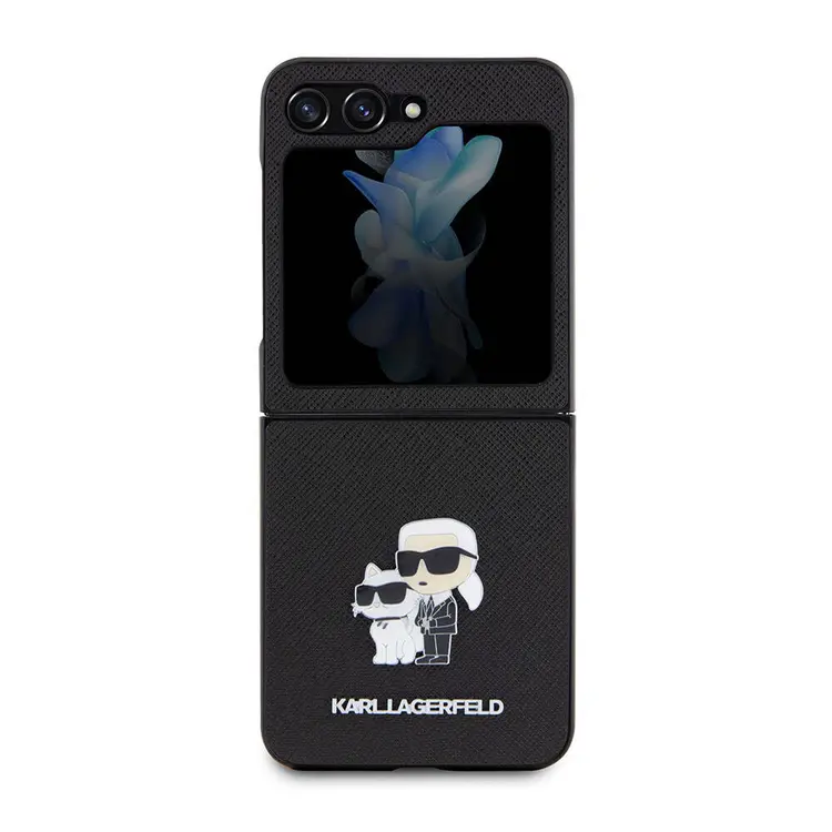 Galaxy Z Flip 5 Kılıf, Lisanslı Saffiano Kapak - Karl Lagerfeld