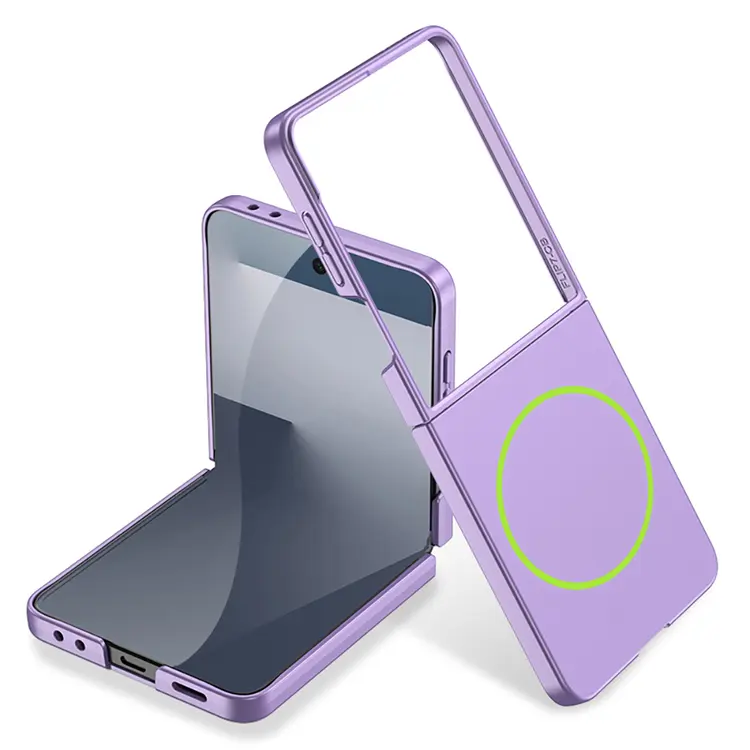 Galaxy Z Flip 7 Kılıf Wireless Şarj Özellikli Zore Kıpta M-safe Kapak