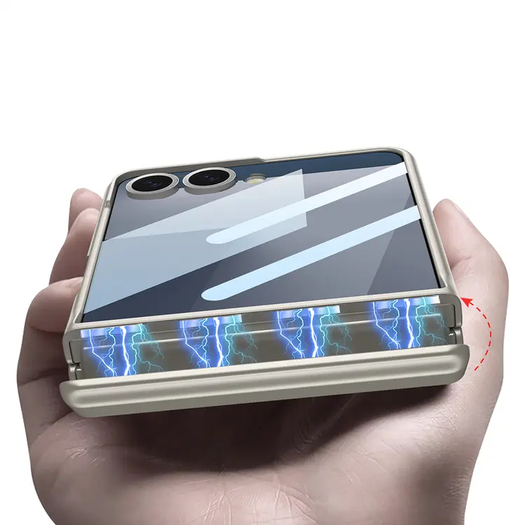 Galaxy Z Flip 7 Kılıf Zore Kıpta Standlı Kapak