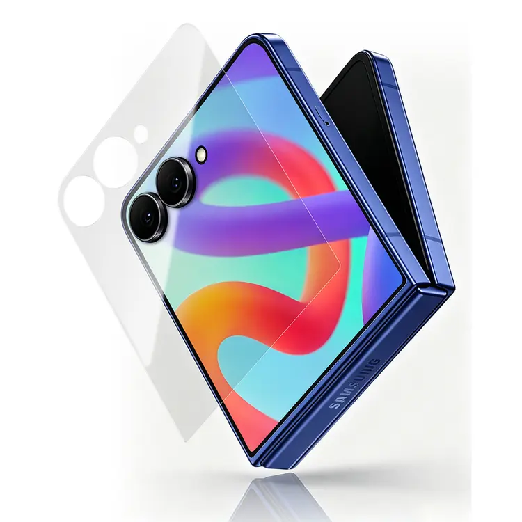 Galaxy Z Flip 7 Ekran Koruyucu Temperli Cam - Mohseven Sapphire Coating