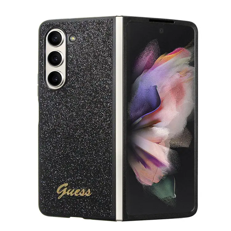 Galaxy Z Fold 5 Kılıf, Lisanslı Guess Glitter Script Kapak