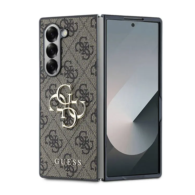 Galaxy Z Fold 6 Deri Kılıf, Metal Logo Detaylı - Guess