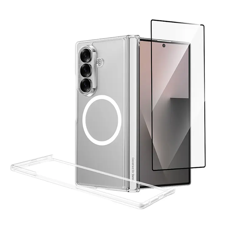 Galaxy Z Fold 7 Şeffaf Kılıf ve Ekran Koruyucu Seti - Benks Crystal Grand Combo
