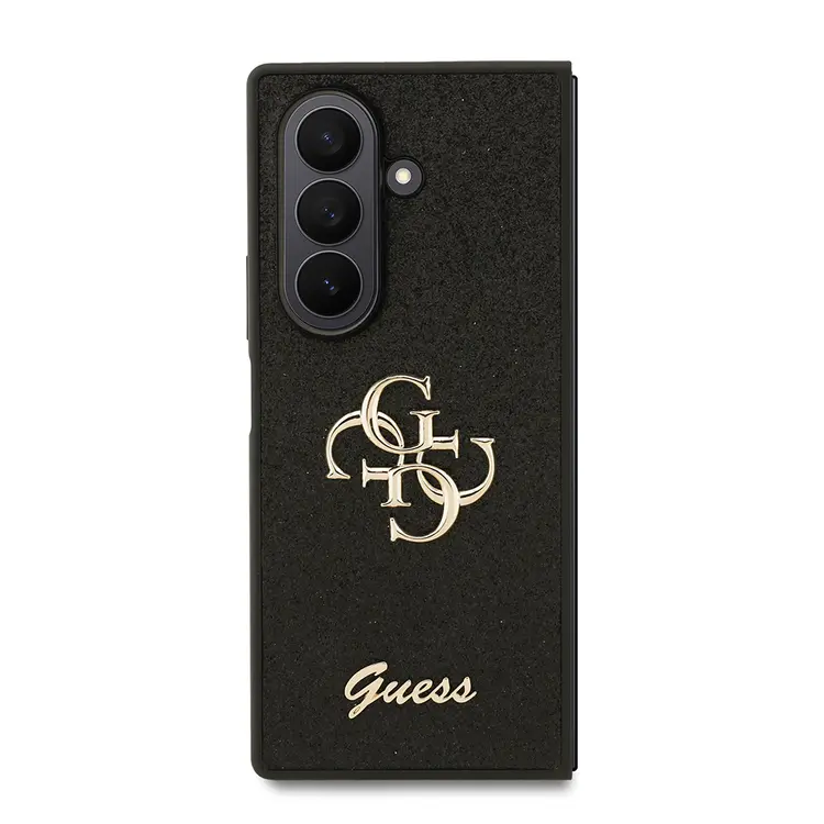 Galaxy Z Fold 7 Kılıf, Büyük Metal Logolu Glitter Kapak - Guess 4G