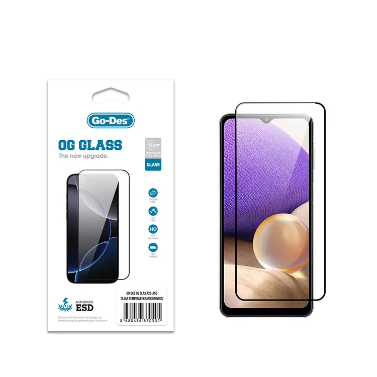 Galaxy A35 Temperli Cam Ekran Koruyucu - Go Des OG Glass