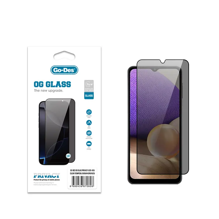 Galaxy A35 Gizlilik Filtreli Temperli Cam Ekran Koruyucu - Go Des OG Glass Privacy