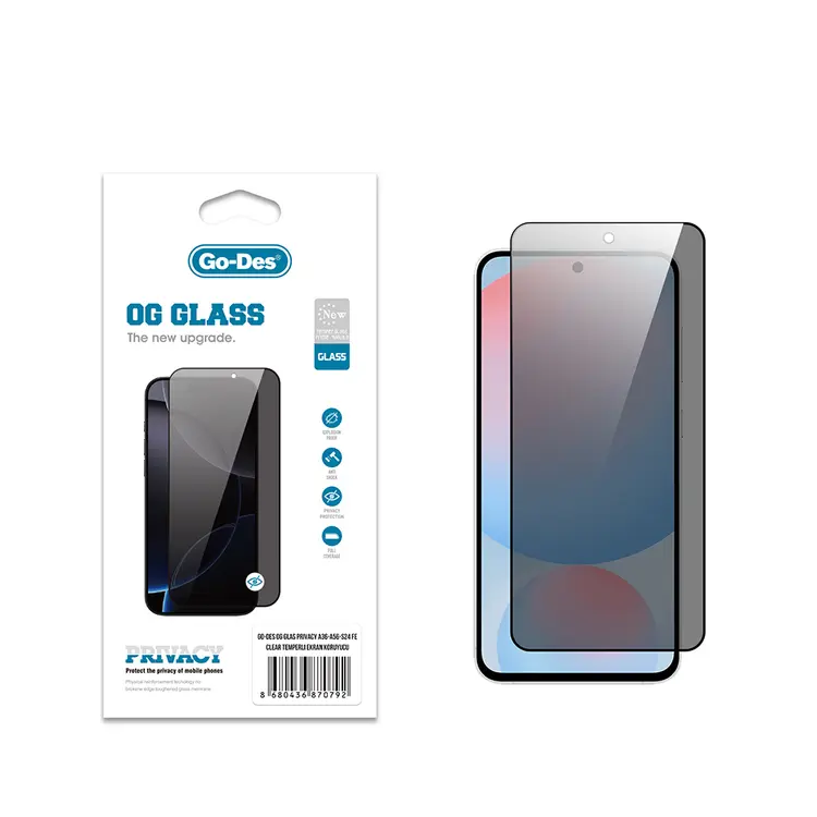 Galaxy A36 Gizlilik Filtreli Temperli Cam Ekran Koruyucu - Go Des OG Glass Privacy