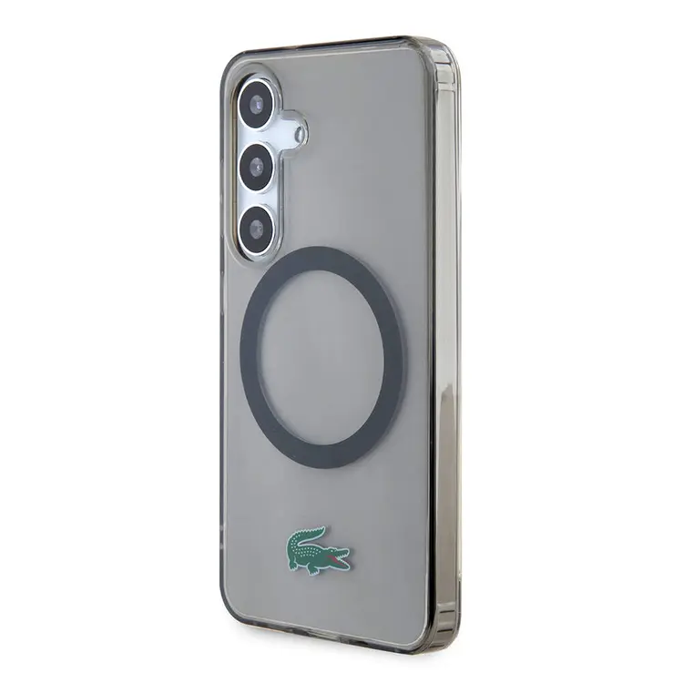 Galaxy S24 MagSafe Uyumlu Şeffaf Kılıf - Lacoste Timsah Logo