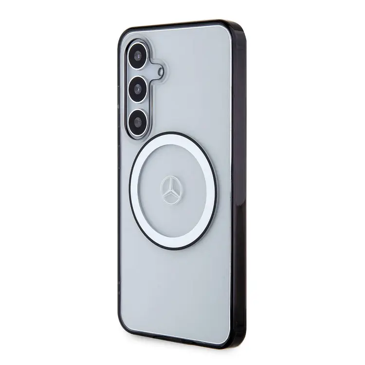 Galaxy S24 MagSafe Uyumlu Şeffaf Kılıf - Mercedes Benz Black Ring