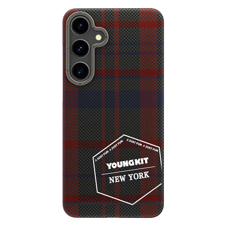 Galaxy S24 Plus Ekose Desenli Kılıf - Youngkit Gezhi Serisi