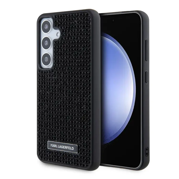Galaxy S24 Plus Kılıf, Taşlı Metal Logo - Karl Lagerfeld Lisanslı