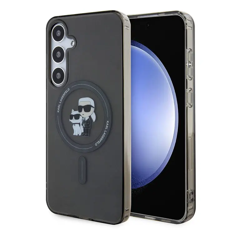 Galaxy S24 Plus MagSafe Uyumlu Kılıf - Karl Lagerfeld Karl & Choupette IML Baskılı