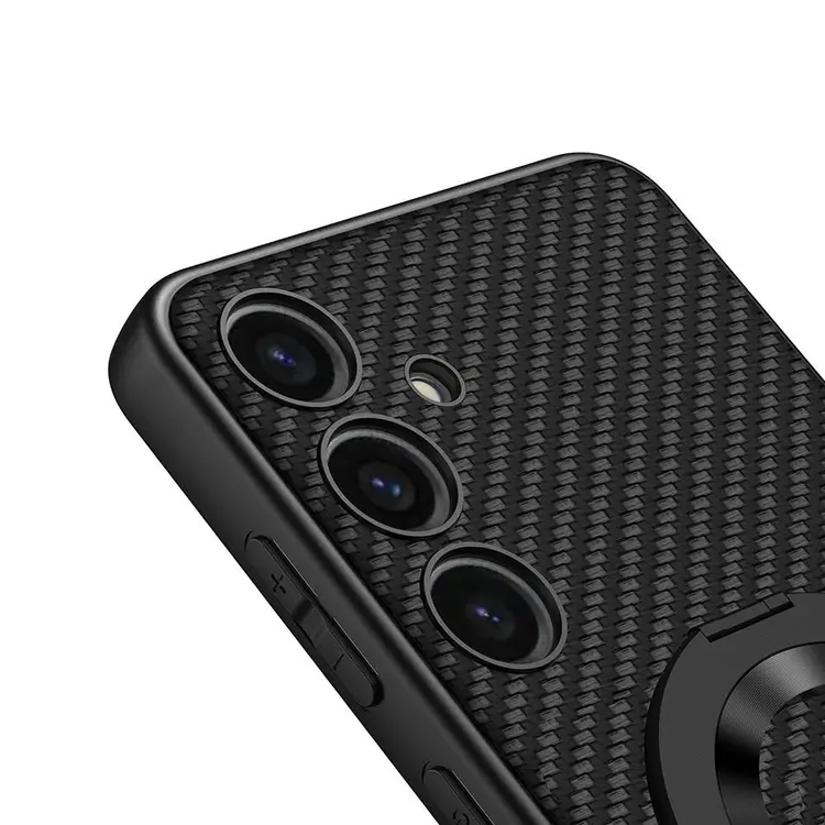 Galaxy S24 Wireless Şarj Özellikli Zore Kıpta Standlı M-safe Silikon Kapak