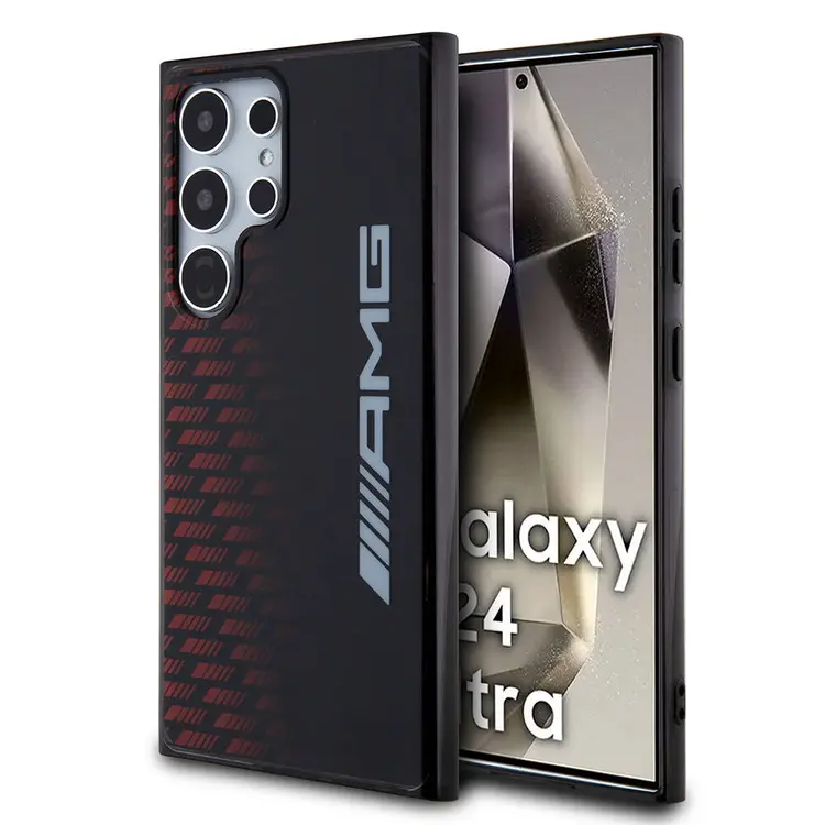 Galaxy S24 Ultra Çift Katmanlı Lisanslı Kılıf - AMG Dörtgen Şerit Desenli
