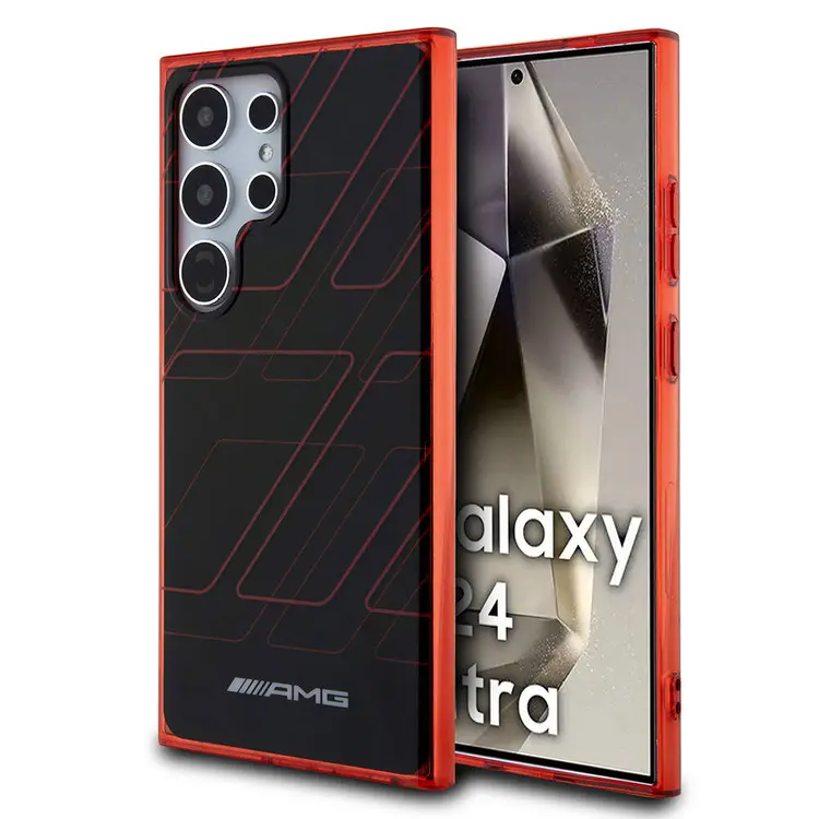 Galaxy S24 Ultra Çift Katmanlı Dörtgen Desenli Kılıf - AMG Lisanslı