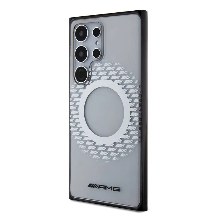 Galaxy S24 Ultra MagSafe Uyumlu Şeffaf Kılıf - AMG Eşkenar Dörtgen Desenli