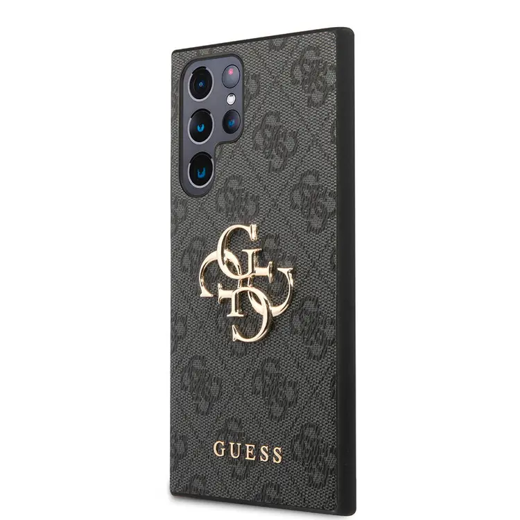 Galaxy S24 Ultra Kılıf, PU Deri 4G Metal Logolu - Guess