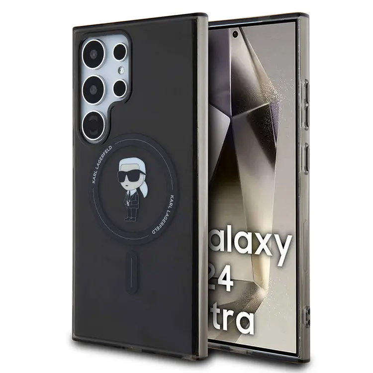 Galaxy S24 Ultra MagSafe Uyumlu Kılıf - Karl Lagerfeld Karl Head IML Baskılı