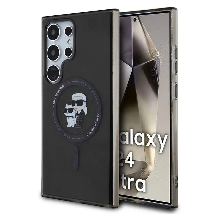 Galaxy S24 Ultra MagSafe Uyumlu Kılıf - Karl Lagerfeld Karl & Choupette IML Baskılı