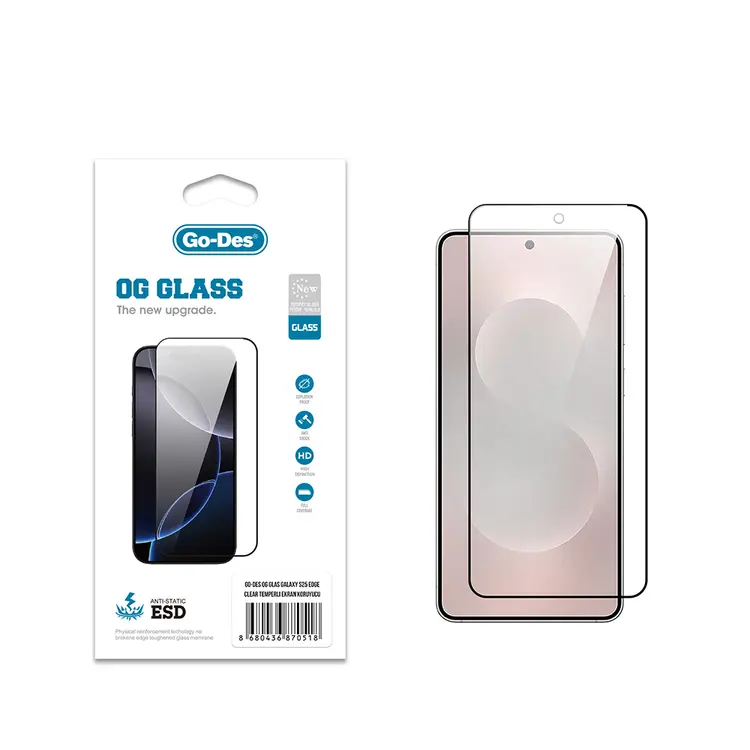 Galaxy S25 Edge Temperli Cam Ekran Koruyucu - Go Des OG Glass