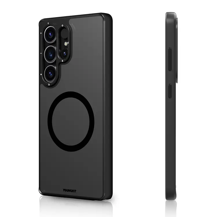 Galaxy S25 Ultra MagSafe Uyumlu Cam Arka Yüzeyli Kılıf - Youngkit Gemstone