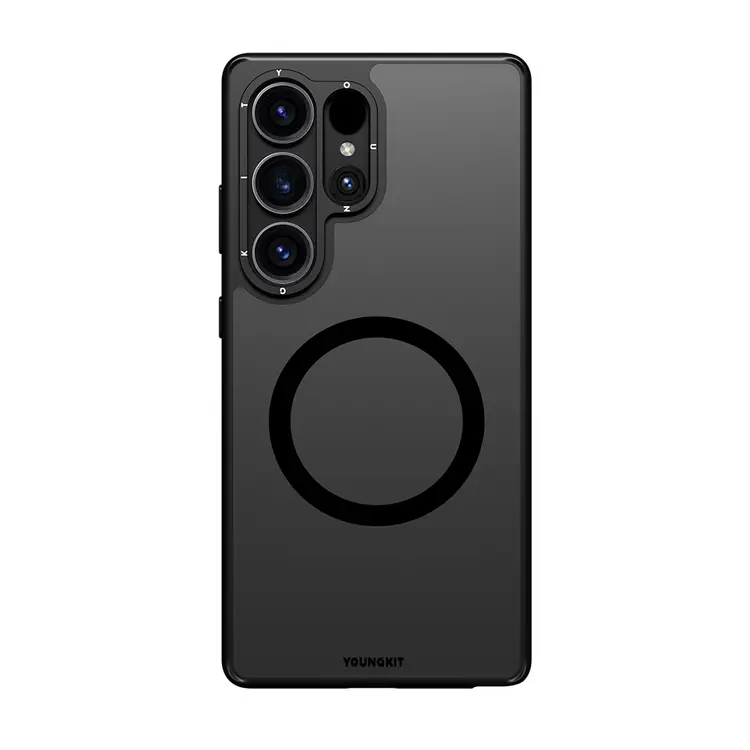 Galaxy S25 Ultra MagSafe Uyumlu Cam Arka Yüzeyli Kılıf - Youngkit Gemstone