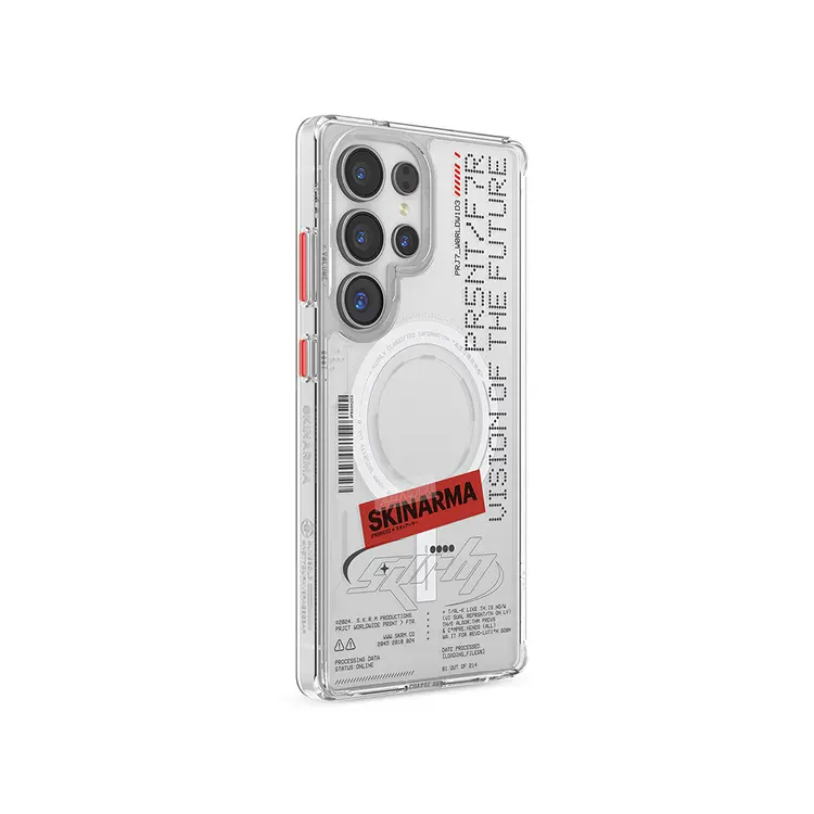 Galaxy S25 Ultra MagSafe Uyumlu Şeffaf Kılıf - Skinarma Orion