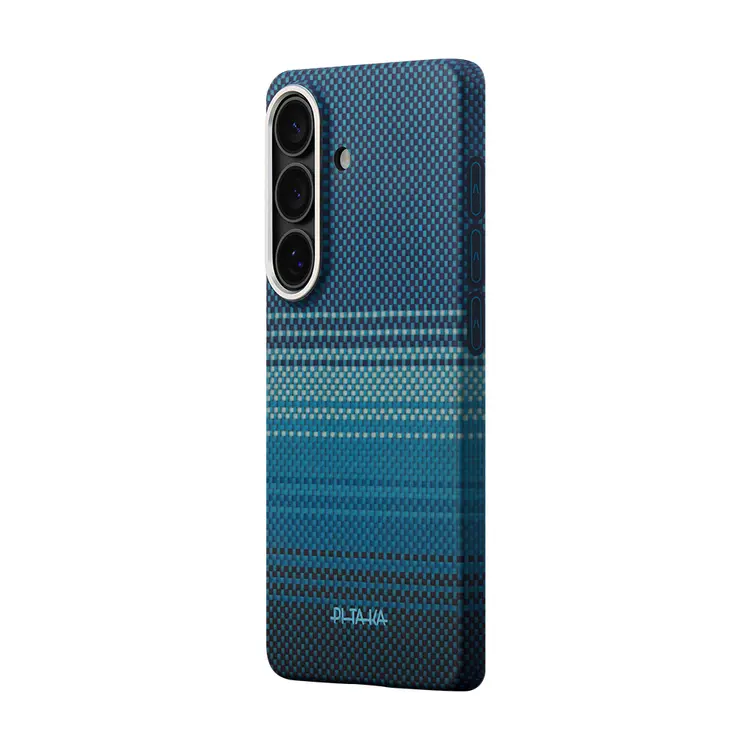 Galaxy S26 Plus MagSafe Uyumlu Aramid Fiber Kılıf - Pitaka Tactile Woven Sunset-Moonrise