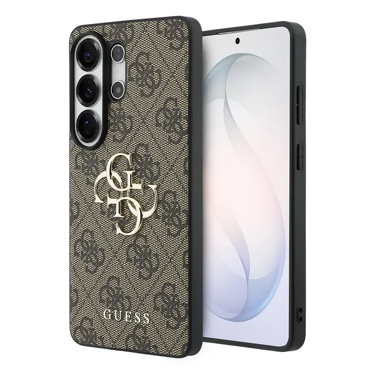 Galaxy S26 Ultra PU Deri Kılıf, Büyük Metal Logo - Guess